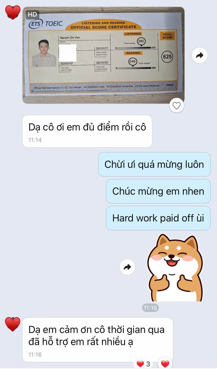 Phản hồi học viên 3